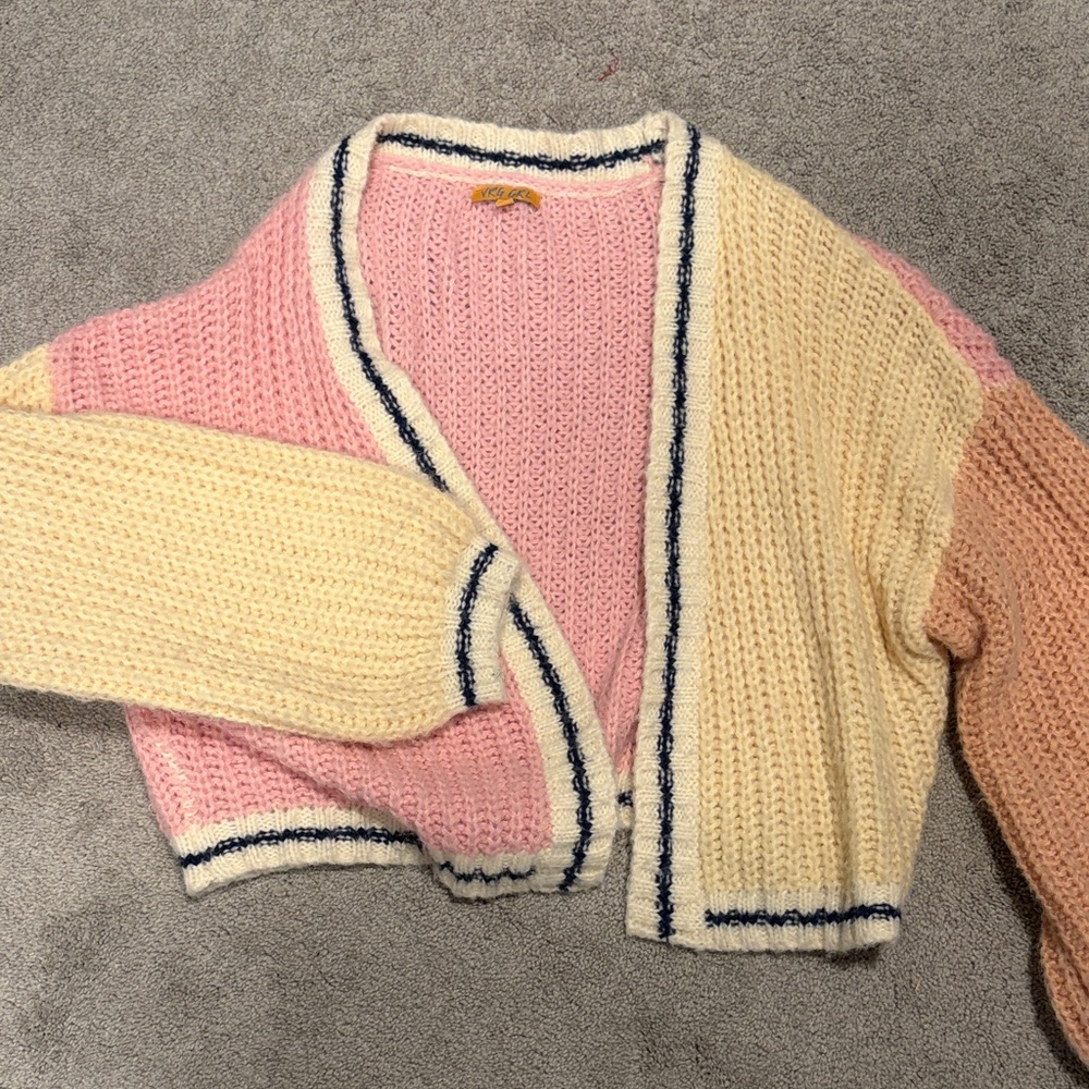 VRG color block cardigan